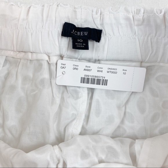 J Crew tie Waist eyelet cropped pants high rise - Picture 9 of 11